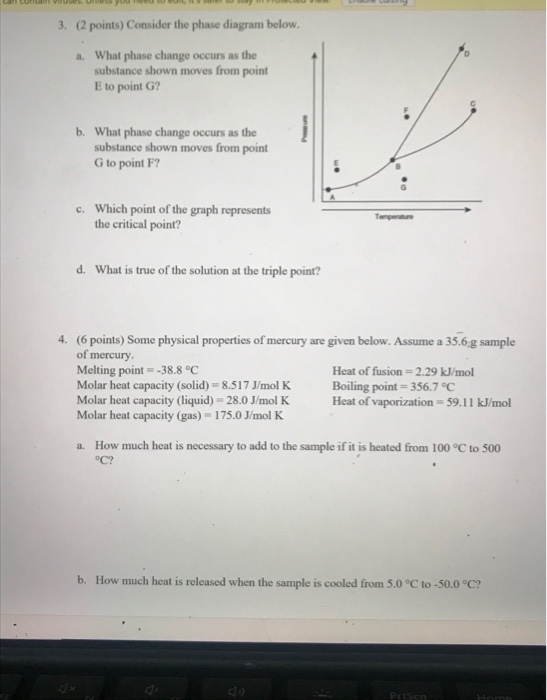 Solved 3. (2 points) Consider the phase diagram below What | Chegg.com