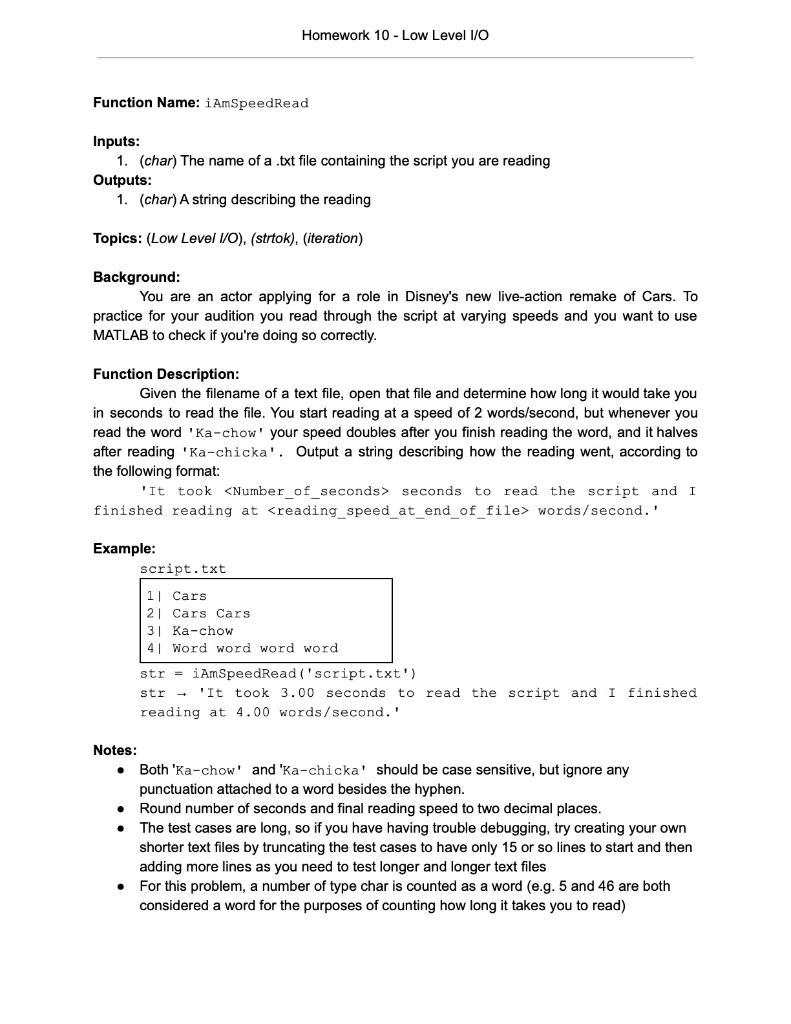 Solved Homework 10 - Low Level 1/0 Notice This homework will | Chegg.com