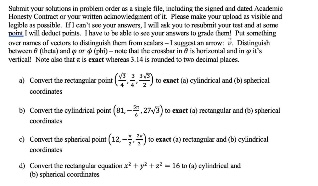 Solved Submit your solutions in problem order as a single | Chegg.com