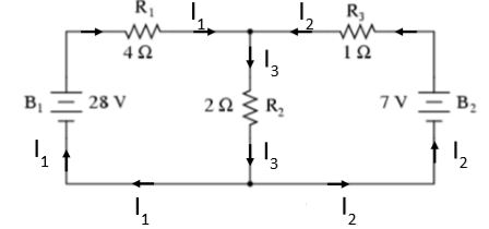 Solved Three resistors and two batteries are connected as | Chegg.com