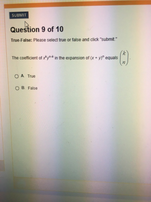 Solved The Coefficient Of X Ky N K In The Expansion Of