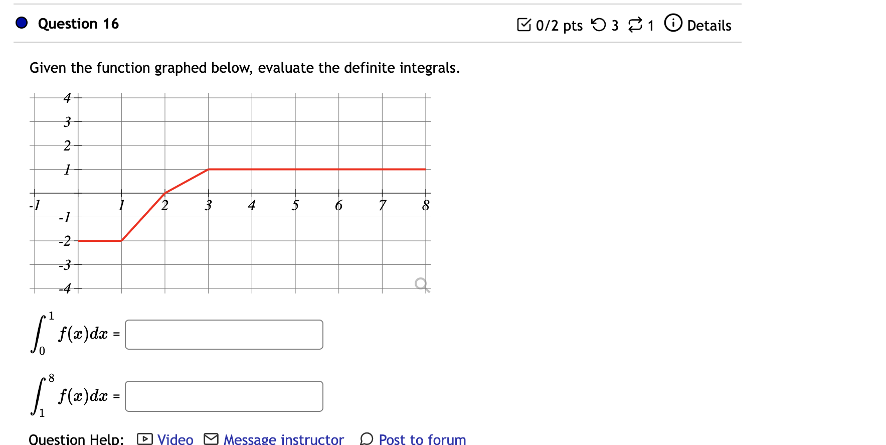 Solved Question 16 B0/2 Pts 5 3 1 0 Details Given The | Chegg.com