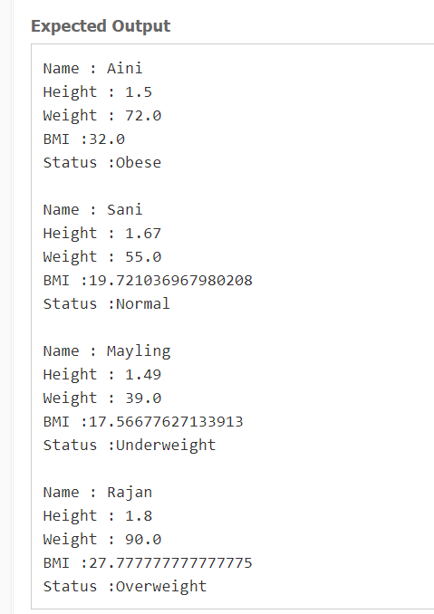 Solved File - BMI Compiler: Java (java-1.8.0_121) New Folder | Chegg.com