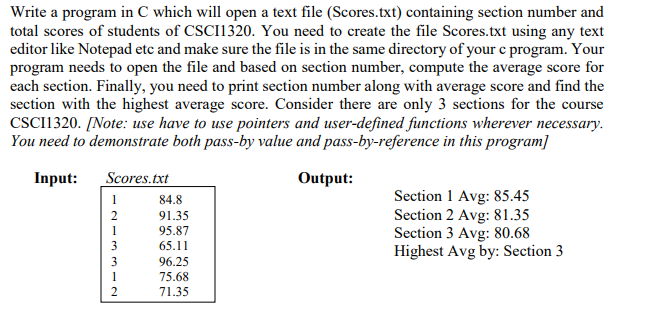 Solved The Program must be in C, and please make sure it | Chegg.com