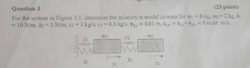 Solved Question 3 (25 points For the system in Figure 3.1, | Chegg.com