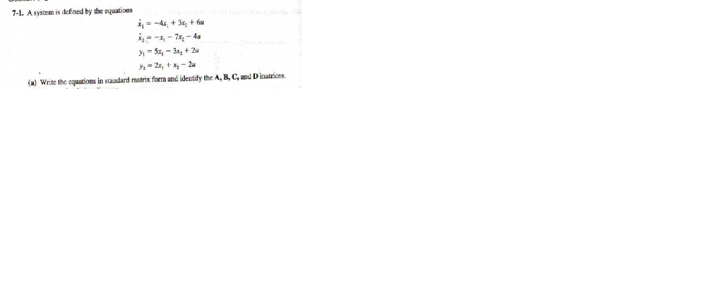 write the standard form of matrix
