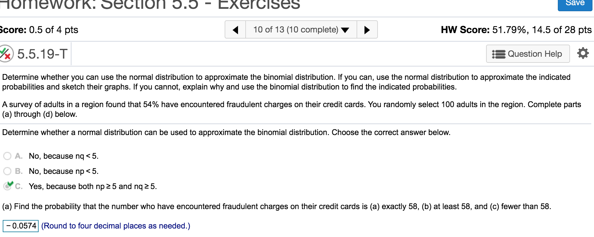 Solved Homework: Section 5.5 - Exercises Save 10 of 13 (10 | Chegg.com