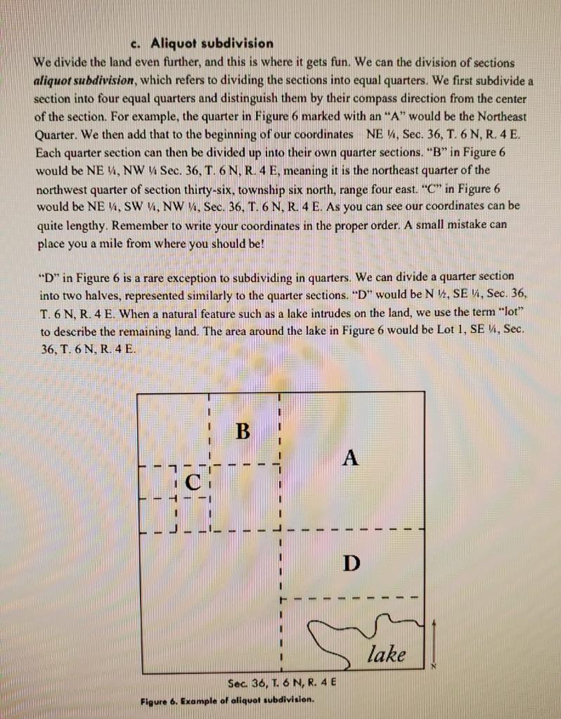 Solved Using The 3 Diagrams Of Aliquot Subdivisions On Pa Chegg Com