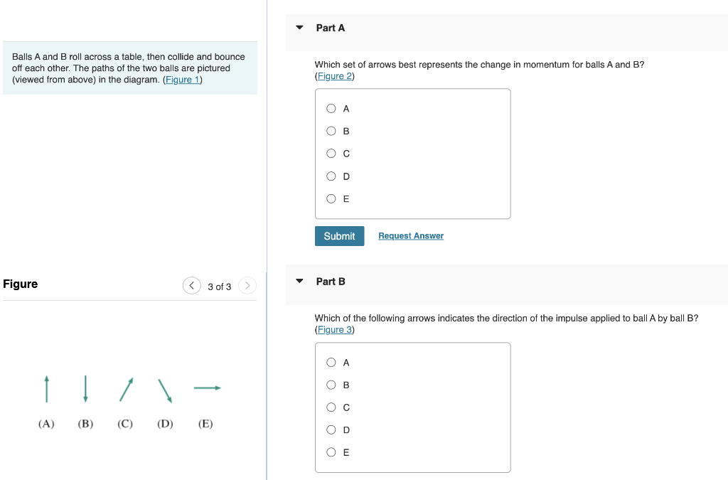 Solved Balls A And B Roll Across A Table, Then Collide And | Chegg.com