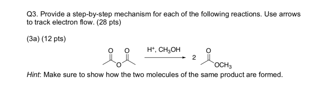 Solved Q3. Provide a step-by-step mechanism for each of the | Chegg.com