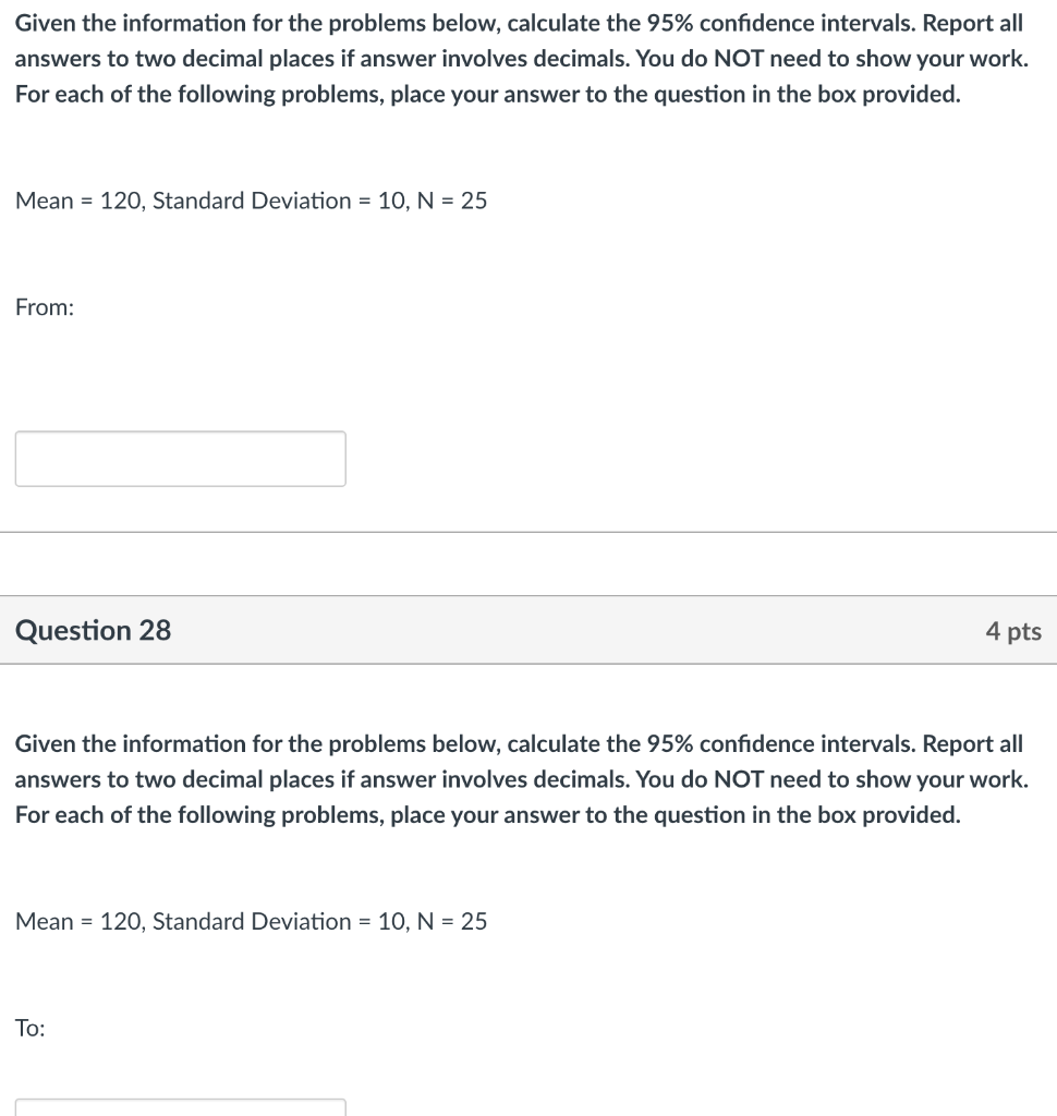 Solved Given the information for the problems below, | Chegg.com