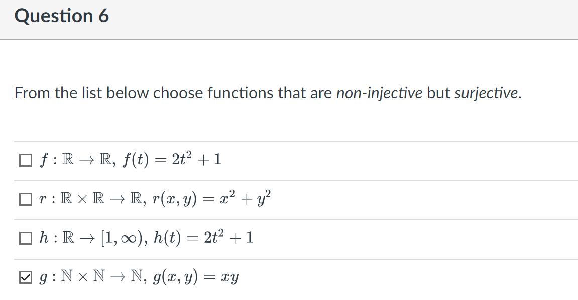 Solved From the list below choose functions that are | Chegg.com