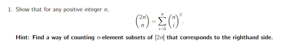 Solved Show that for any positive integer | Chegg.com