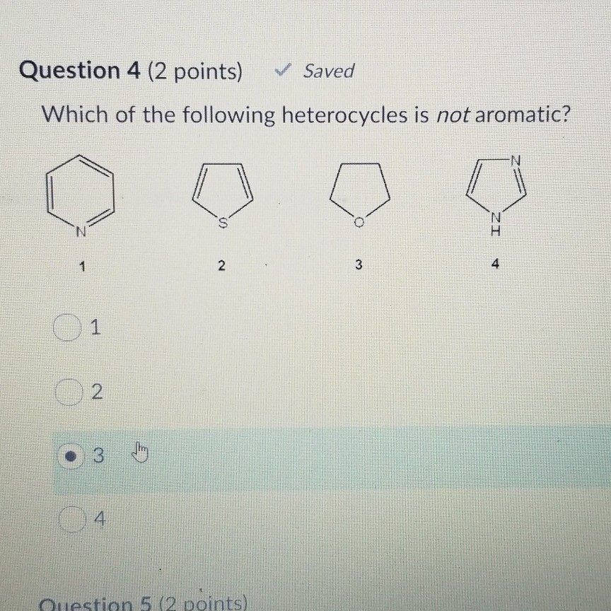 Solved: Question 4 (2 Points) Saved Which Of The Followi... | Chegg.com