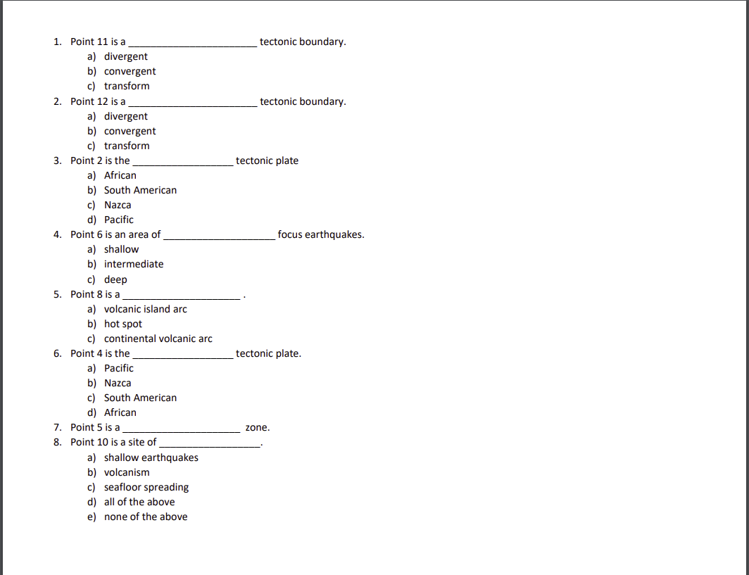 Solved Figure 1 PLATE BOUNDARY MAP This platom Da M. of | Chegg.com