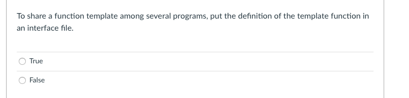 Solved To share a function template among several programs, | Chegg.com