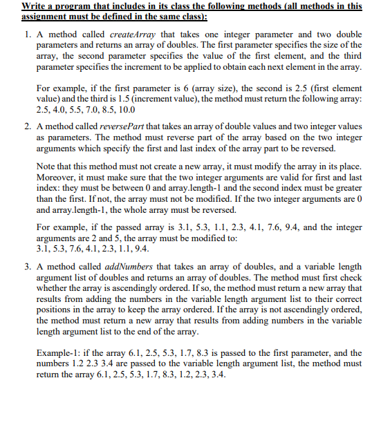 Solved Write a program that includes in its class the | Chegg.com