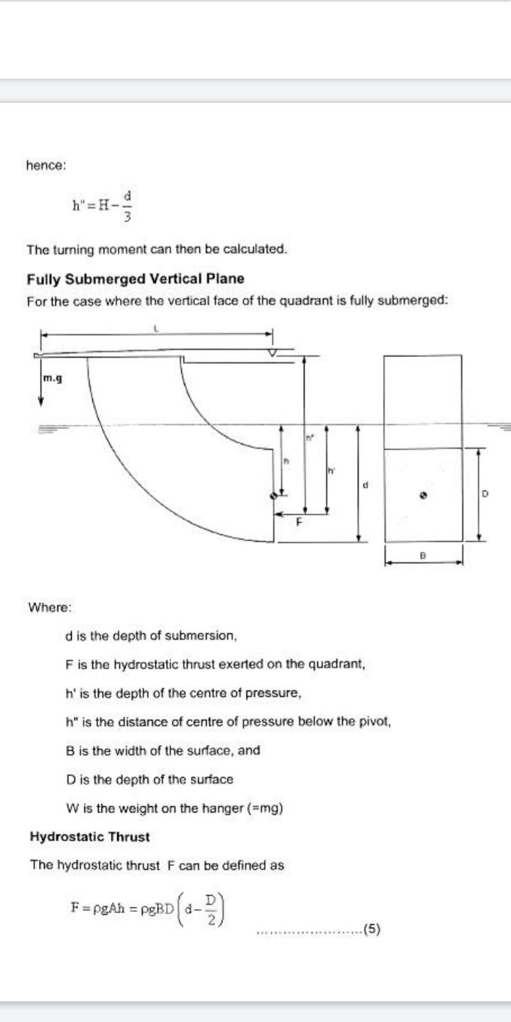 hydrostatic pressure experiment conclusion