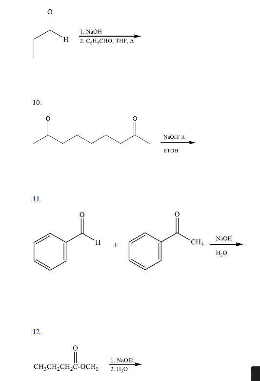 Solved H 1. NaOH 2. CH.CHO, THF, A ع ع NaOHA ETCH دليل NaOH | Chegg.com