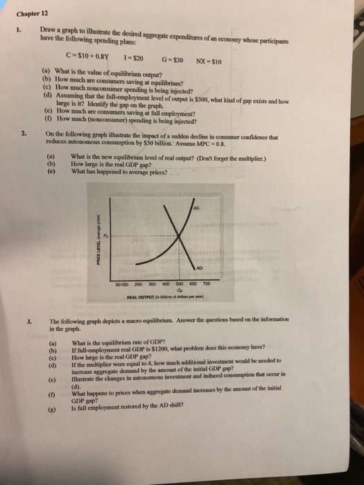 Chapter 12 1. Draw a graph to illustrate the desired | Chegg.com