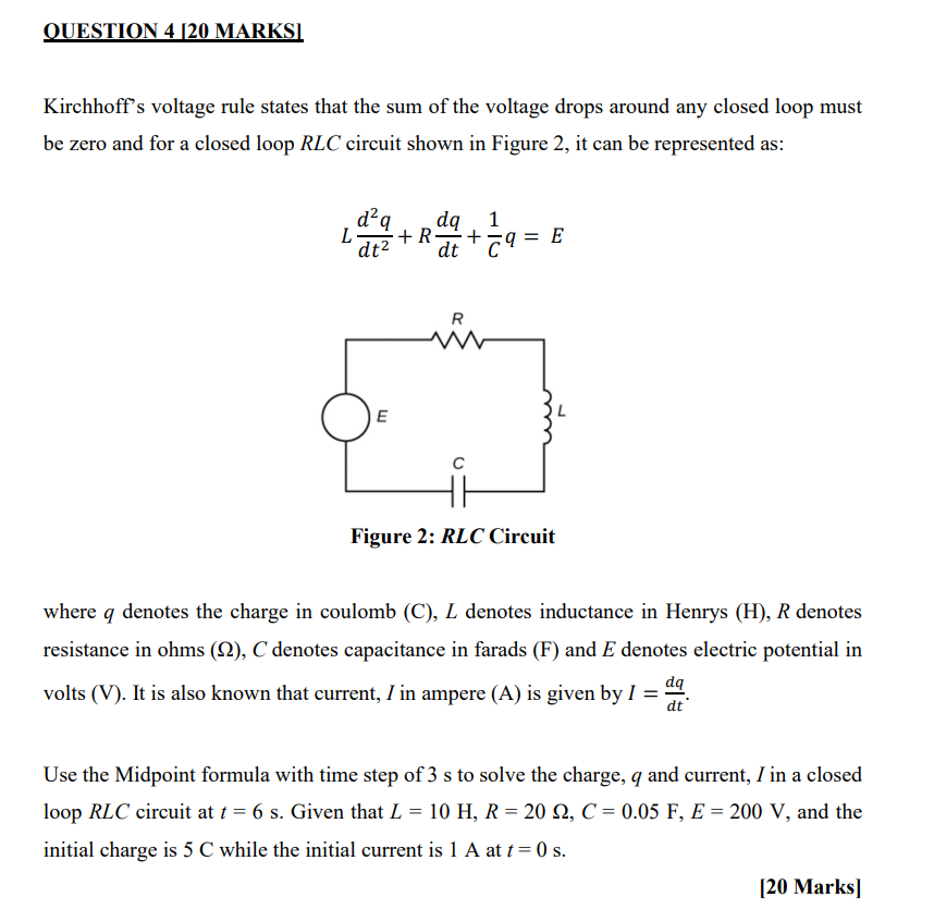 Solved Kirchhoff's voltage rule states that the sum of the | Chegg.com