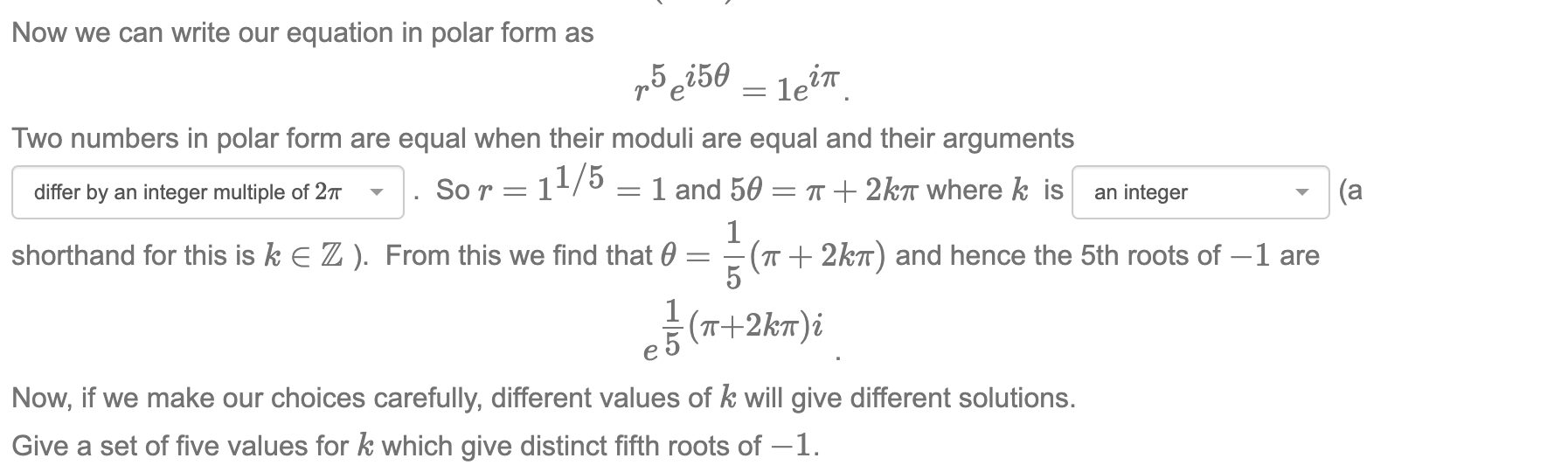 Solved Now we can write our equation in polar form as | Chegg.com