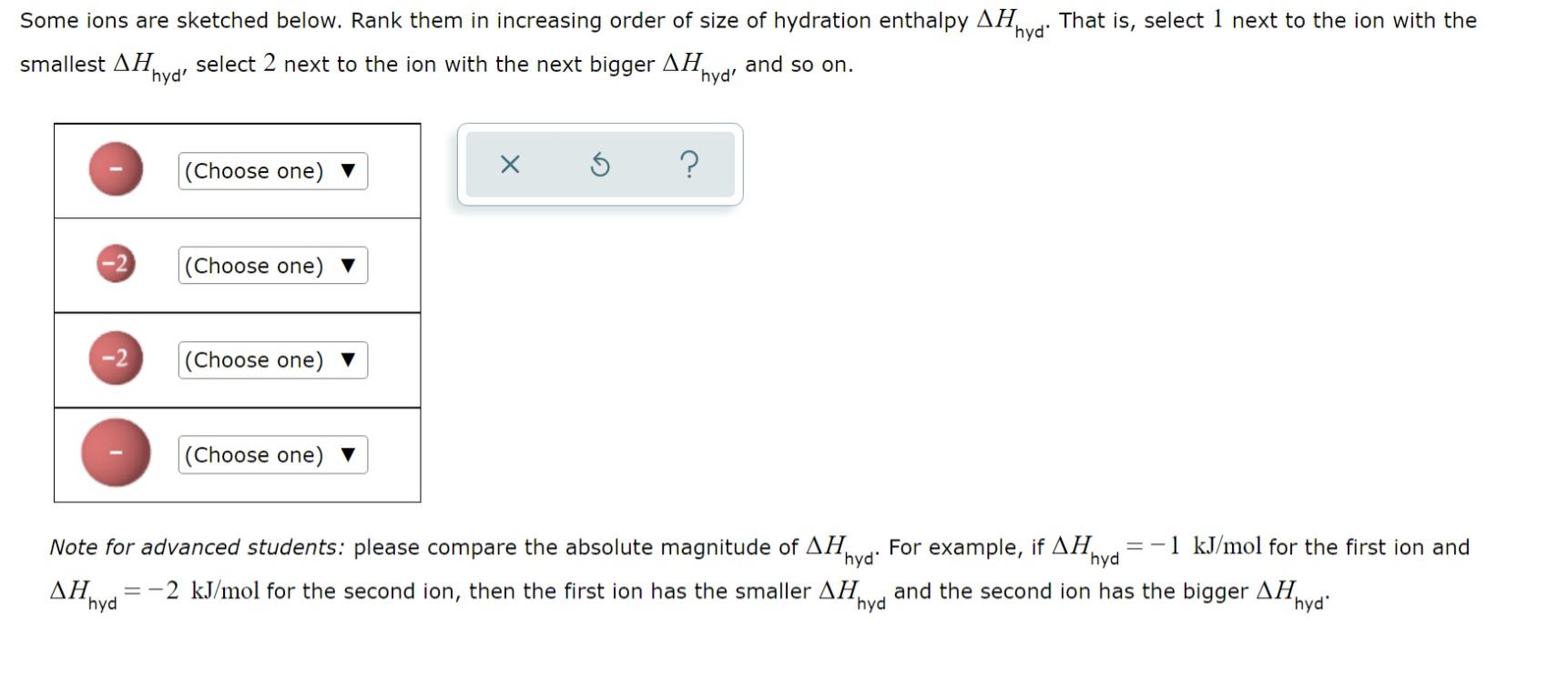 Solved That is, select 1 next to the ion with the Some ions | Chegg.com