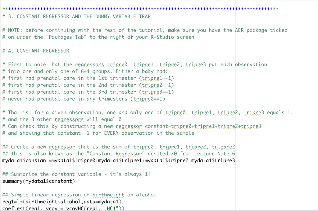 Solved B. FALLING INTO THE DUMMY VARIABLE TRAP Try