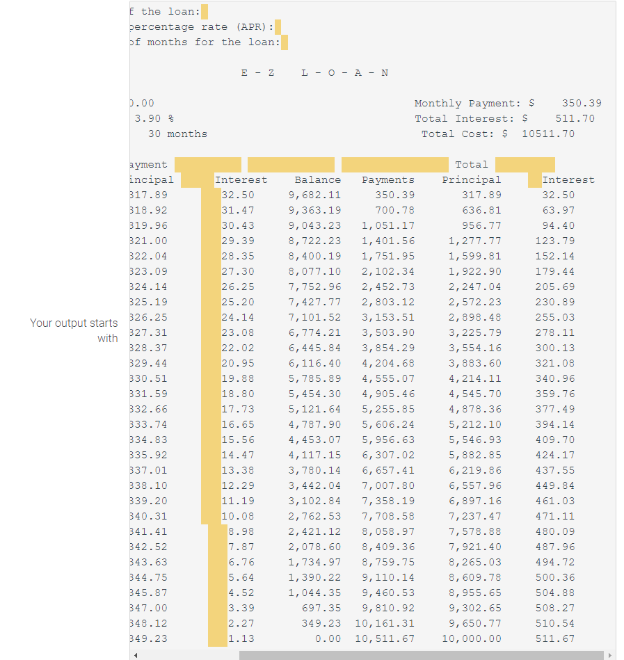 Solved using python 3 how can I get the expected output | Chegg.com
