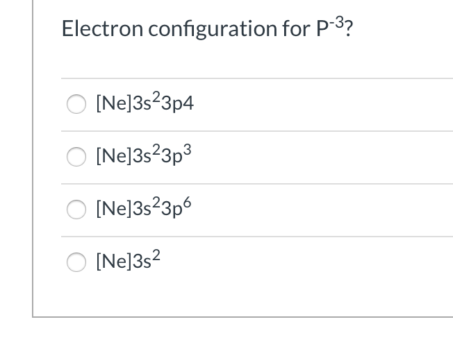 Solved What Is The Electron Configuration For Sc 3 Ion O Chegg Com
