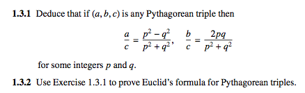 Solved 1.3.1 Deduce That If (a, B, C) Is Any Pythagorean | Chegg.com