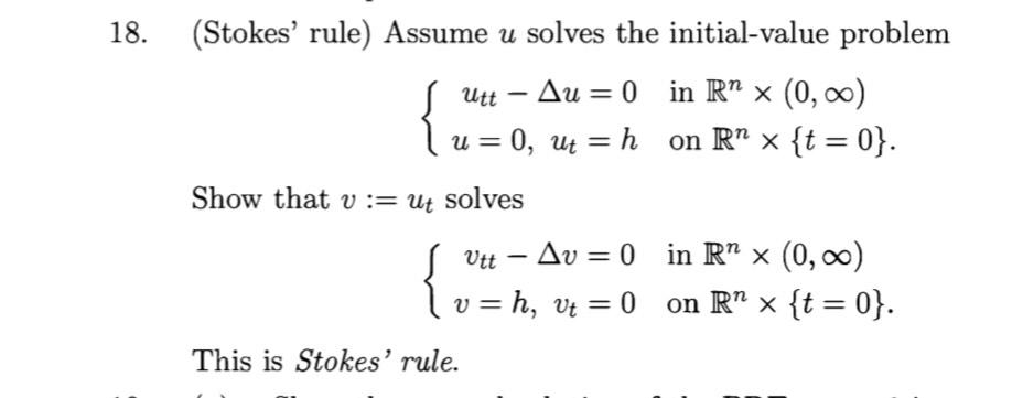 Solved 18. (Stokes' rule) Assume u solves the initial-value | Chegg.com