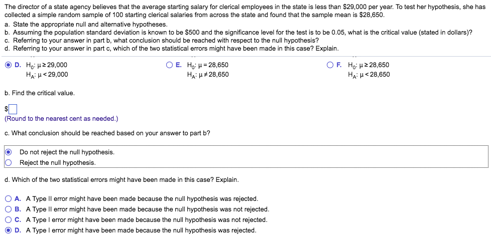 Solved The director of a state agency believes that the | Chegg.com