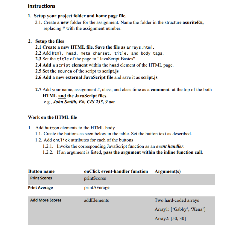 Solved Need help with this JavaScript assignment! I'm really | Chegg.com