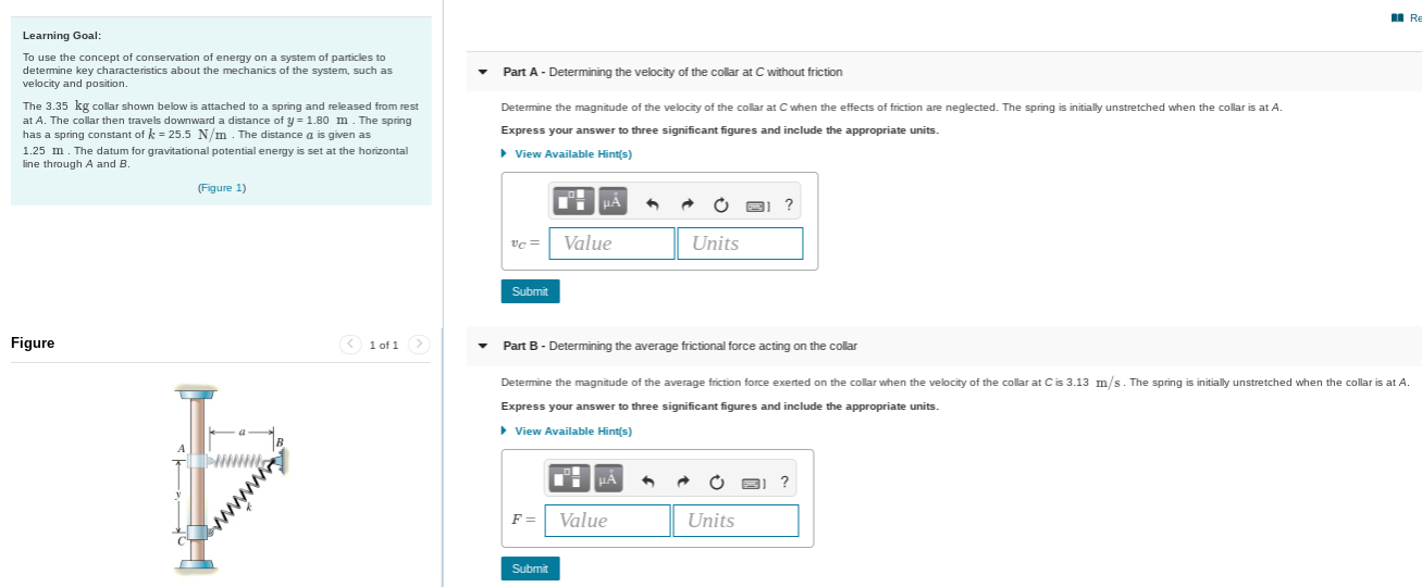 Solved Part A - Determining the velocity of the collar at C | Chegg.com