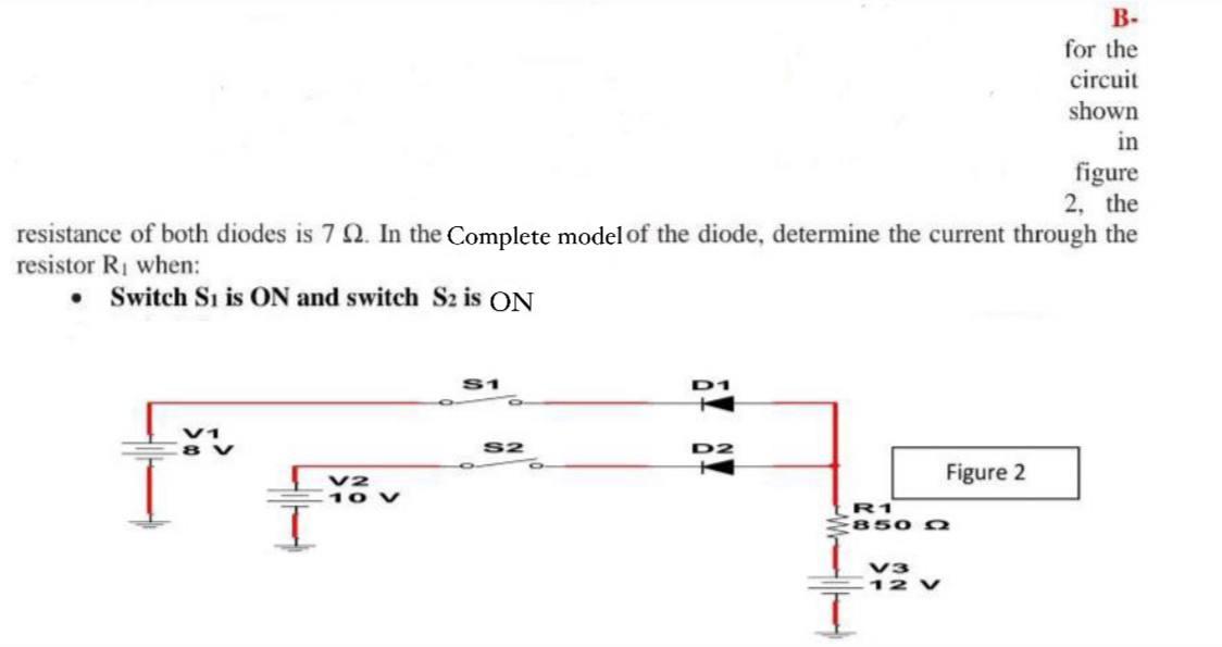 Solved B- For The Circuit Shown In Figure 2, The Resistance | Chegg.com