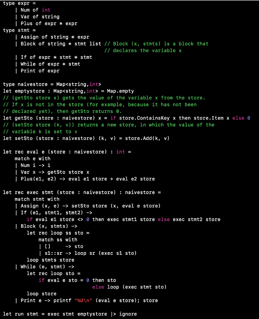 The file Assignment3.fs contains a partial | Chegg.com