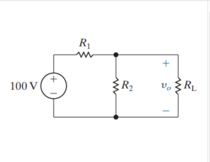 Solved The No Load Voltage In The Voltage Divider Circuit Chegg Com