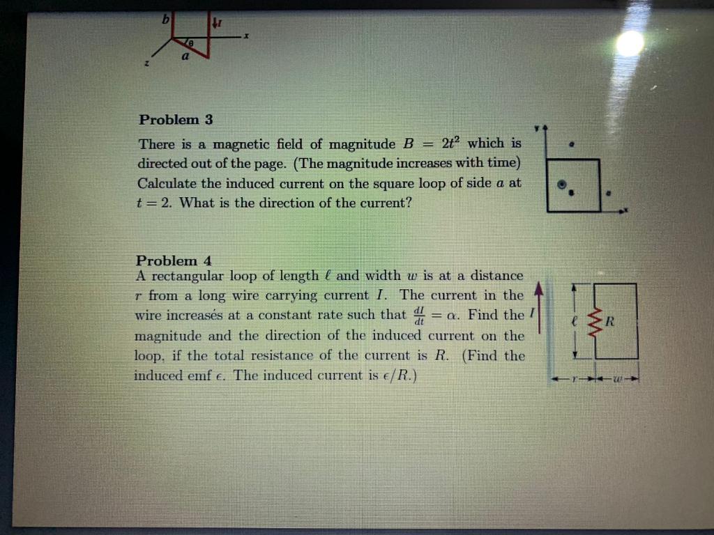 Solved Problem 3 There is a magnetic field of magnitude | Chegg.com