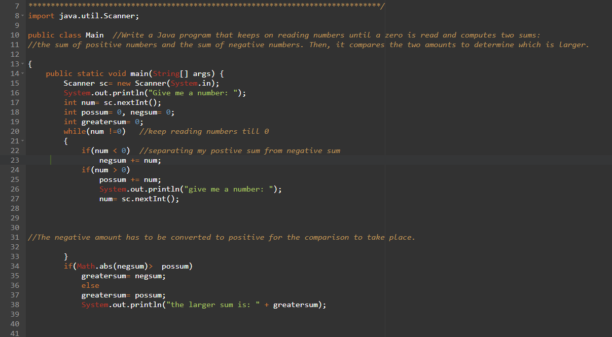 Solved public class Main //Write a Java program that keeps | Chegg.com