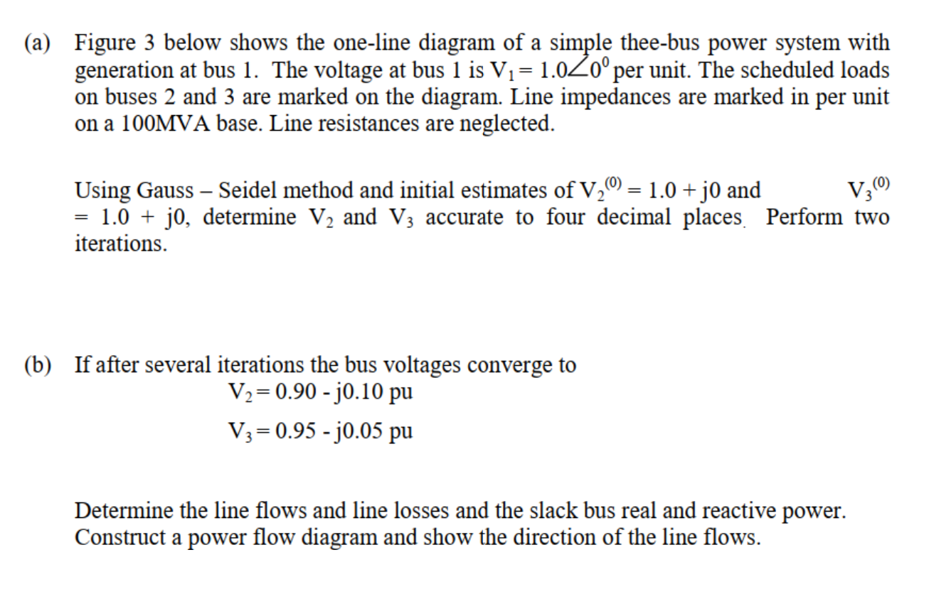 Solved (a) Figure 3 below shows the one-line diagram of a | Chegg.com