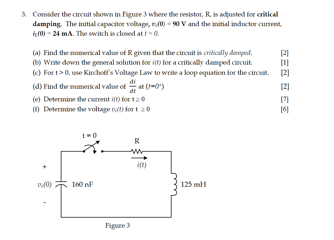 Solved 3. Consider the circuit shown in Figure 3 where the