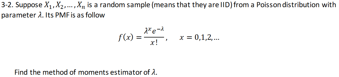 Solved 3 2 Suppose X1 X2 Xn Is A Random Sample Means