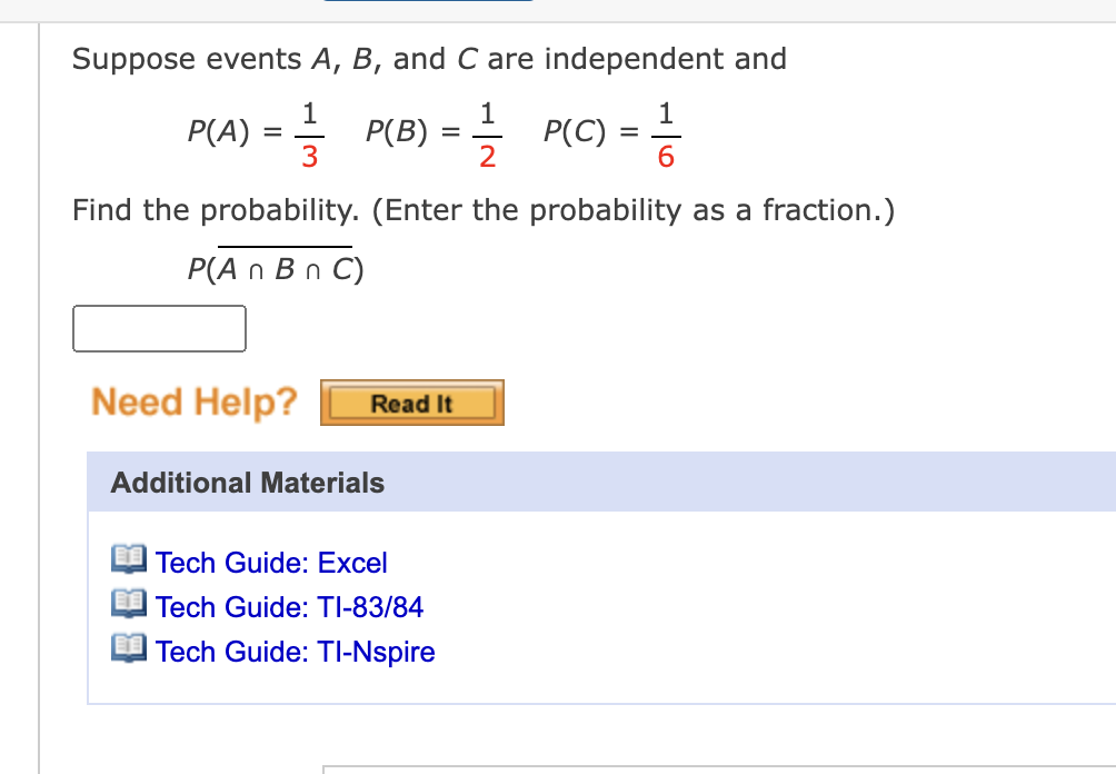 Solved Suppose events A B and C are independent and Chegg