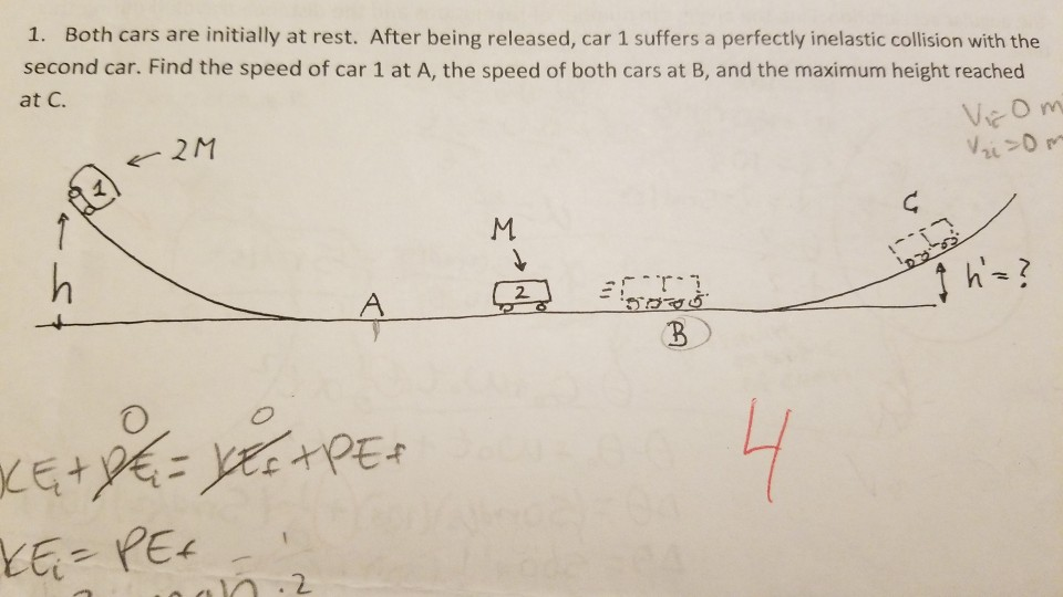 Solved 1. Both Cars Are Initially At Rest. After Being | Chegg.com