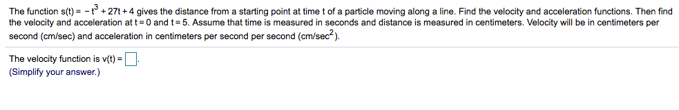 Solved The function s(t)- -t3+27t+4 gives the distance from | Chegg.com