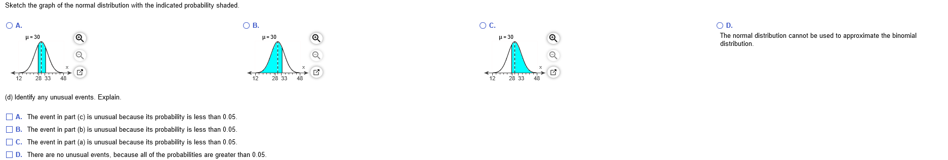 Solved Decide whether you can use the normal distribution to | Chegg.com
