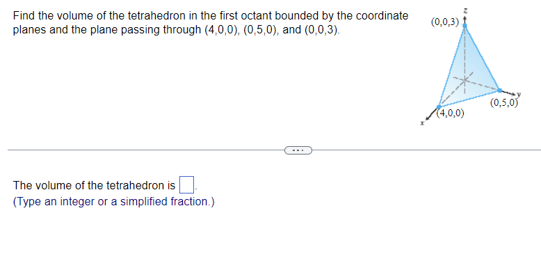 Solved Find The Volume Of The Tetrahedron In The First | Chegg.com