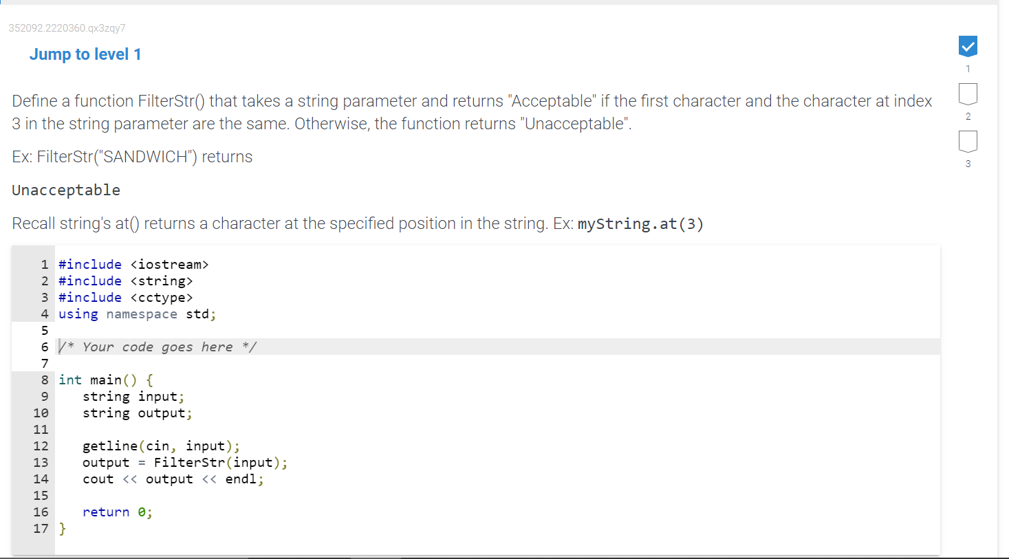 Solved 352092.2220360.qx3zqy7 Jump to level 1 V 1 2 Define a | Chegg.com