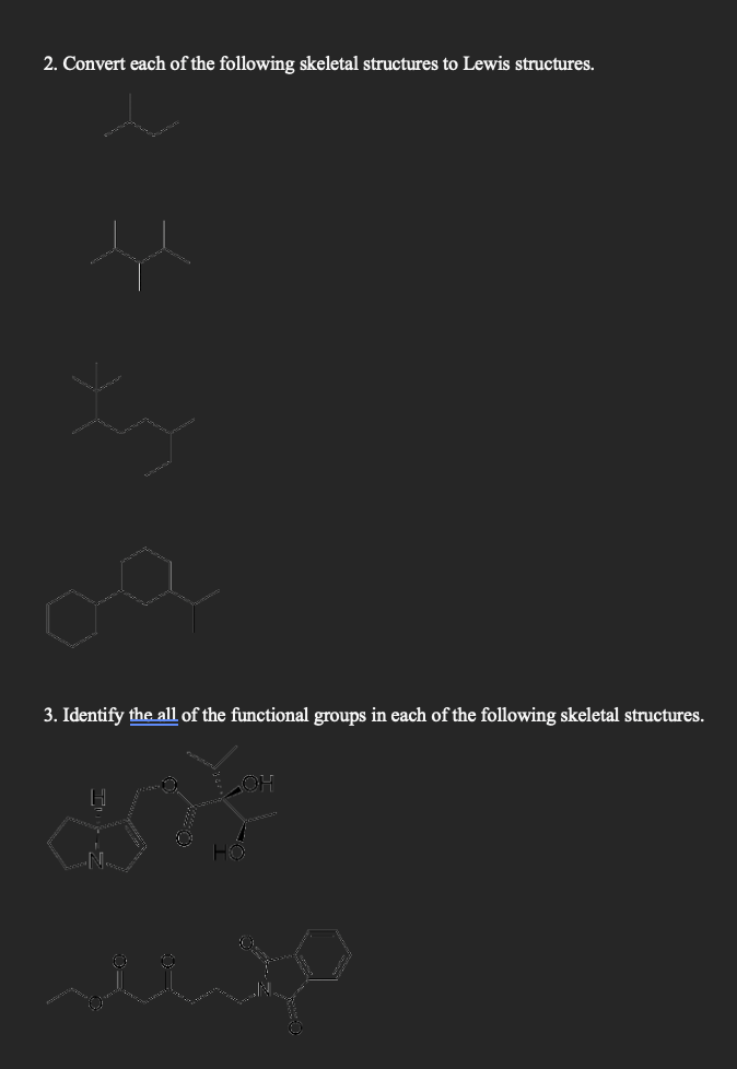 Solved 1. Convert each of the following structures to | Chegg.com